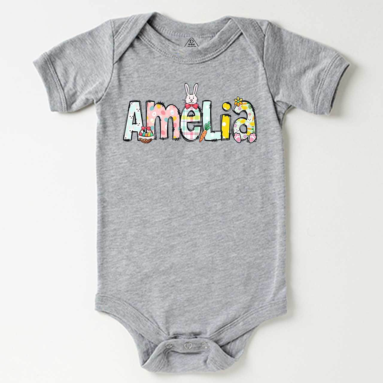 Personalized Easter Alphabet Name Bodysuit Beepumpkin