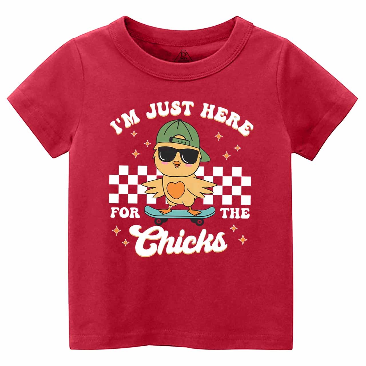 I’m Just Here for the Chicks Toddler&Kid's Tees Beepumpkin