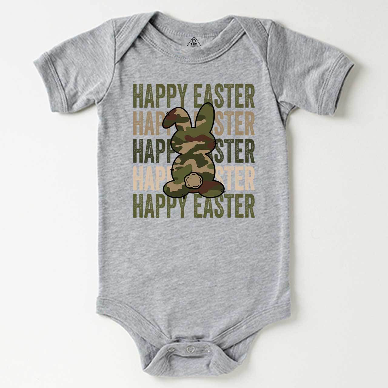 Easter Camouflage Happy Bunny Bodysuit Beepumpkin