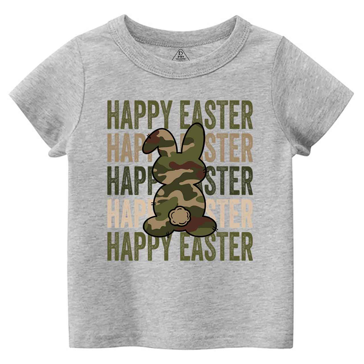 Easter Camouflage Happy Bunny Toddler&Kid's Tees Beepumpkin