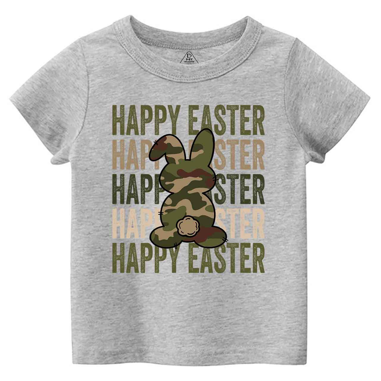 Easter Camouflage Happy Bunny Toddler&Kid's Tees Beepumpkin