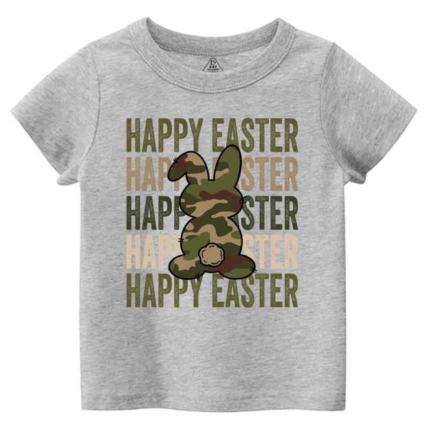 Easter Camouflage Happy Bunny Toddler&Kid's Tees Beepumpkin