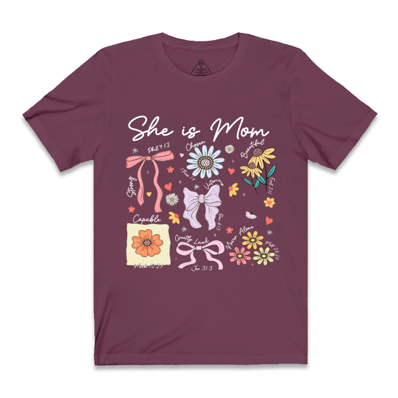 She is Mom Boho Floral T-Shirts