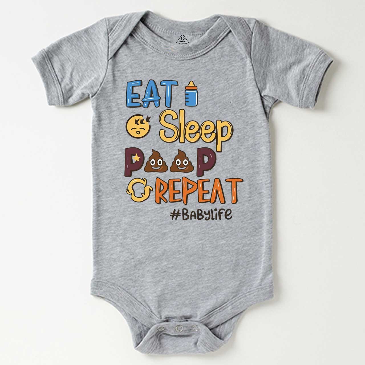 Eat Sleep Poop Repeat Bodysuit Beepumpkin 7