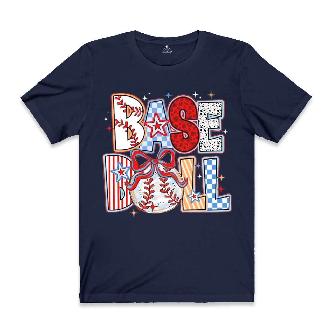 Brushstroke Baseball Mama T-Shirts