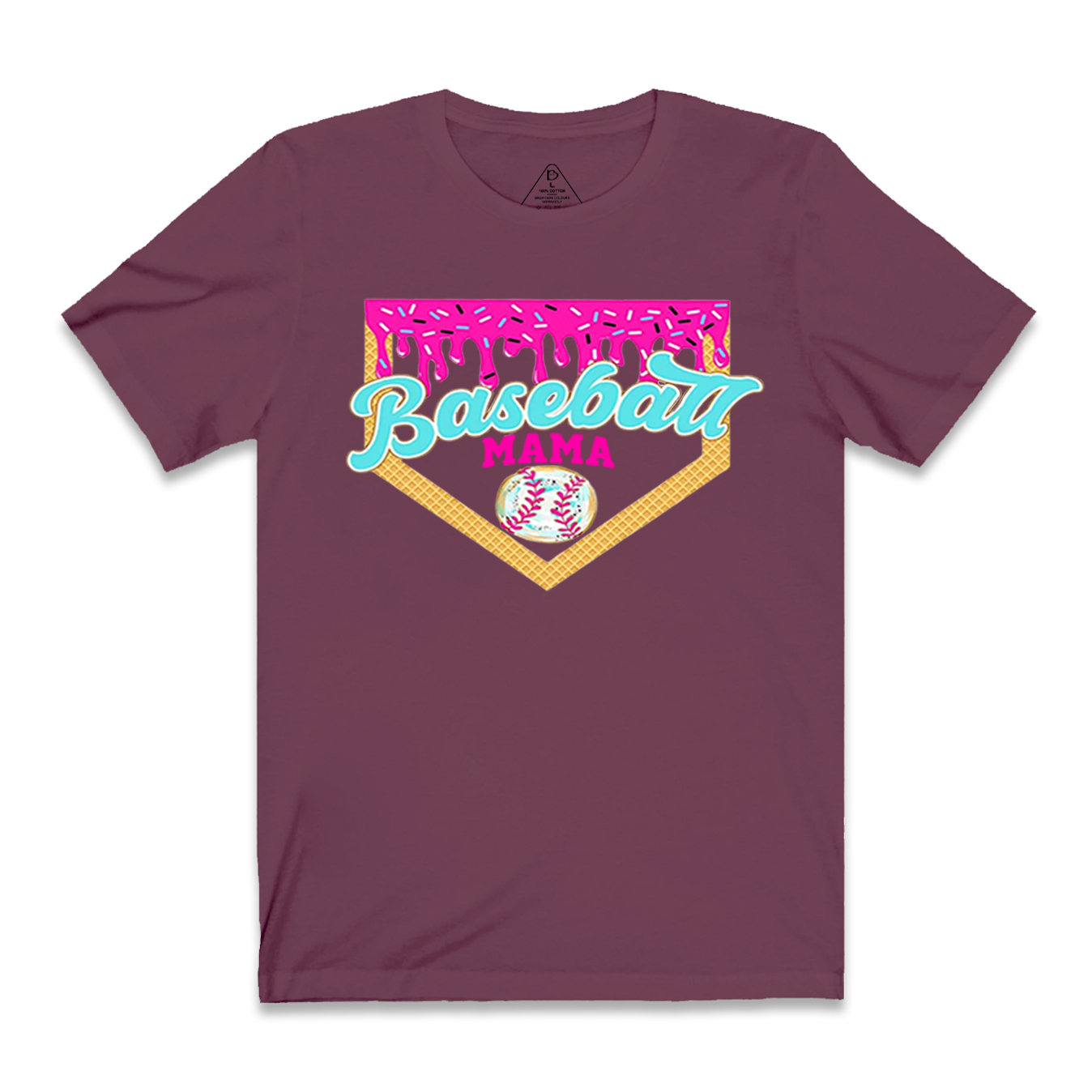 Baseball Ice Cream Drip Mama T-Shirts
