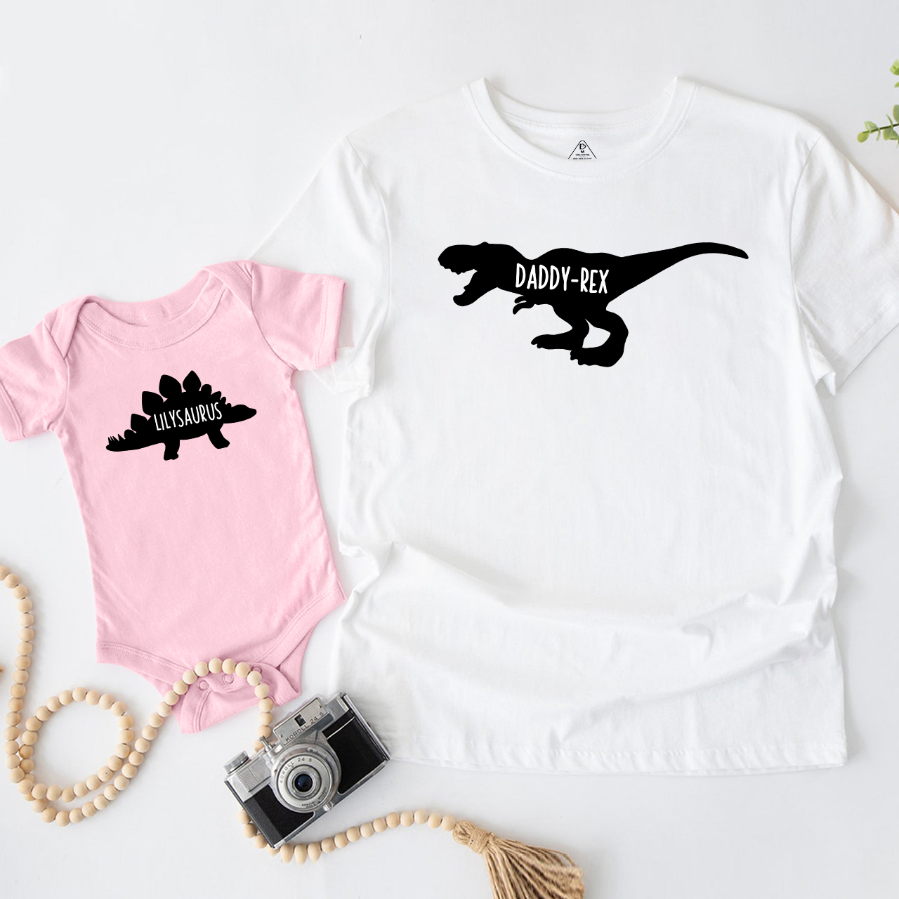 Matching First Dad and me Bodysuit & Shirts (Rex)
