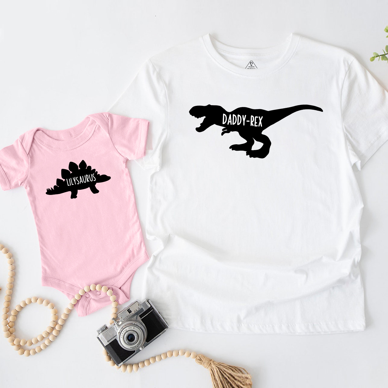 Matching First Dad and me Bodysuit & Shirts (Rex)