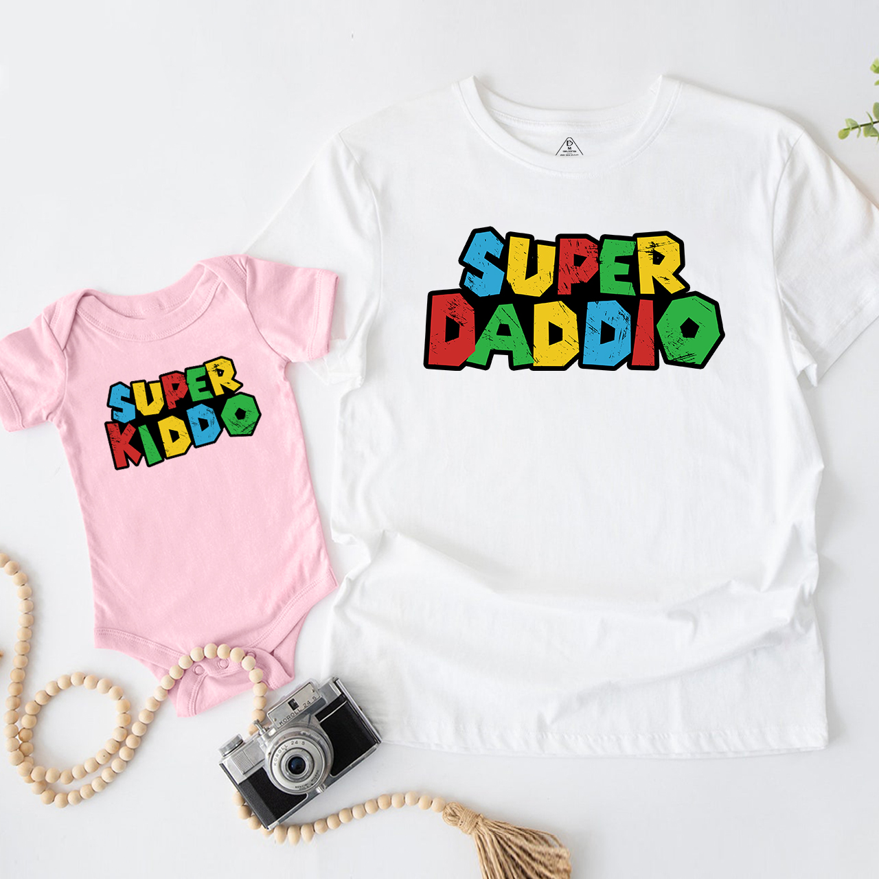 Super Dad Fathers Day Shirt & Baby Bodysuit
