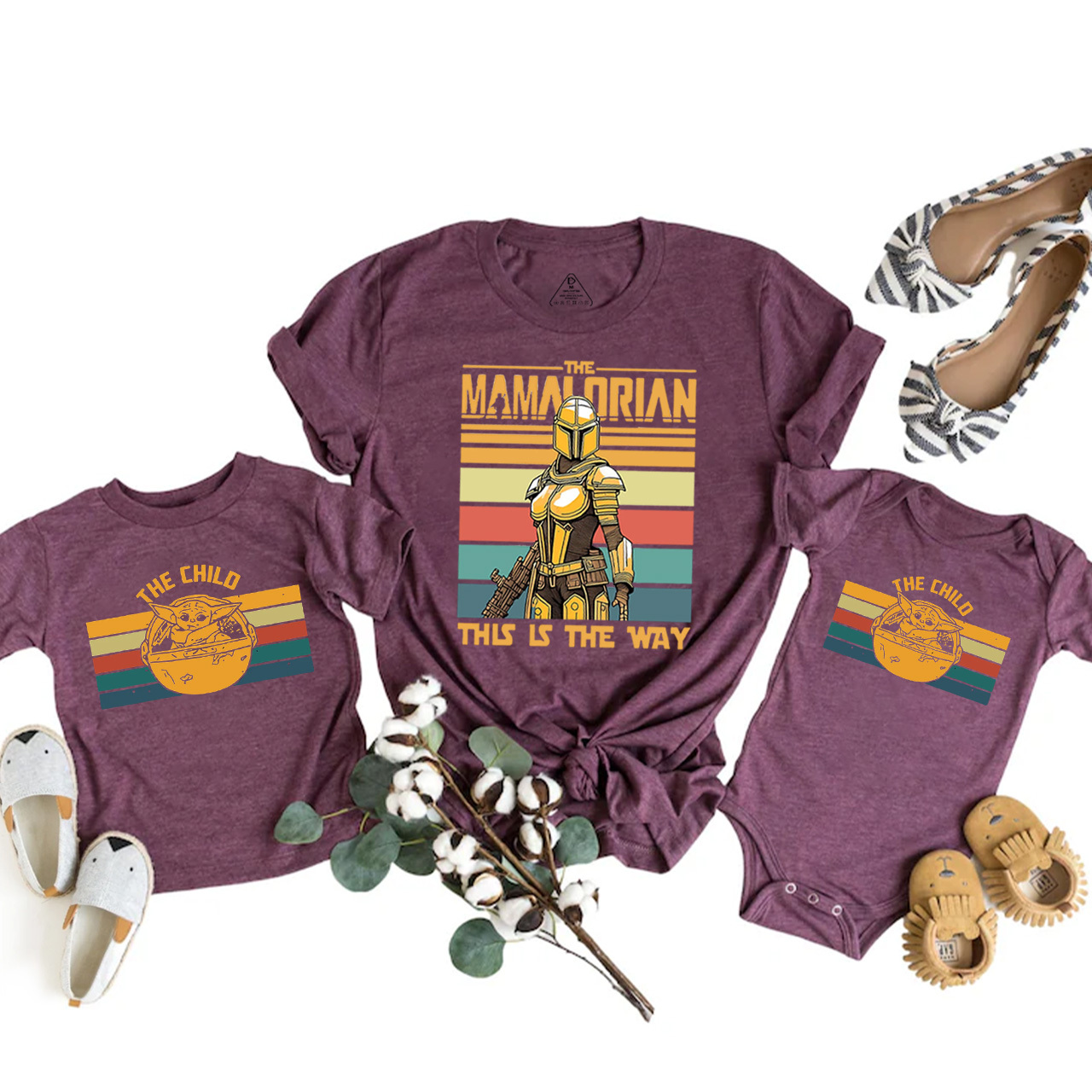Dadalorian And Mamalorian Family Matching Tees Beepumpkin