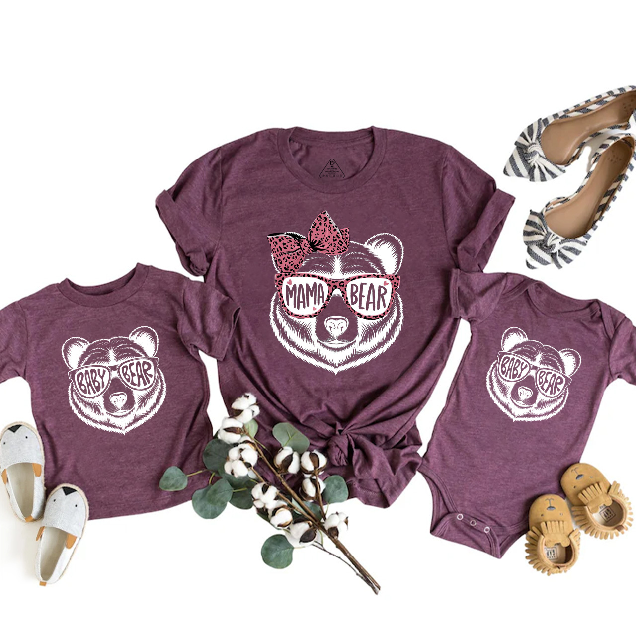 Mama Bear Baby Bear Mom&Me Matching Tees