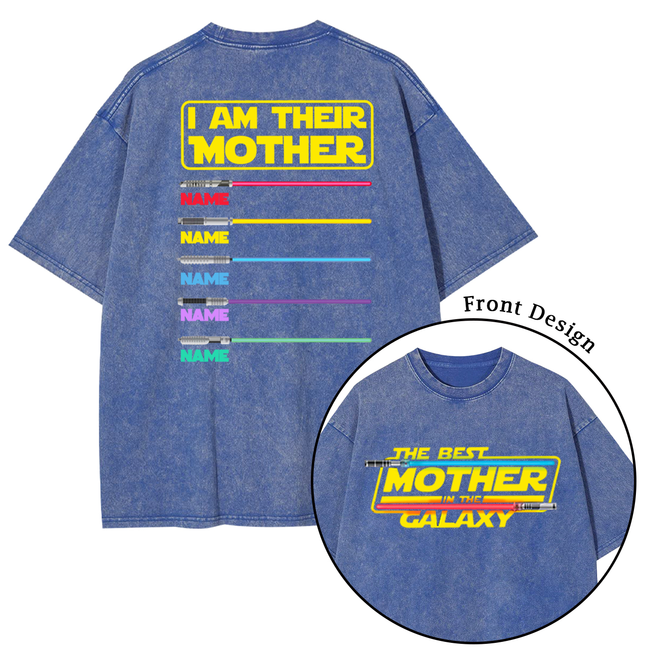 Personalized I Am Their Mother SW Washed T-Shirts