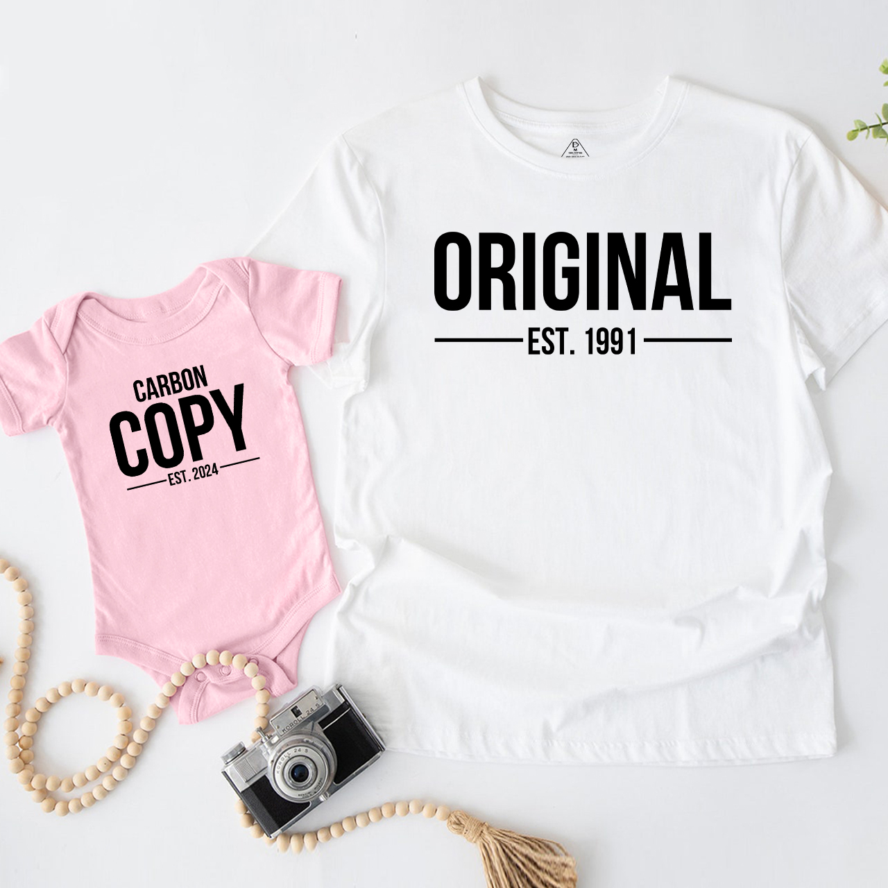 ORIGINAL Est. & CARBON COPY Est. Matching Tees For Dad and me