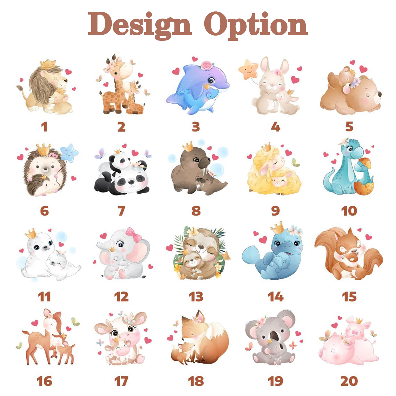 Personalized Animal First Mother's Day Mom&Me Matching Tees