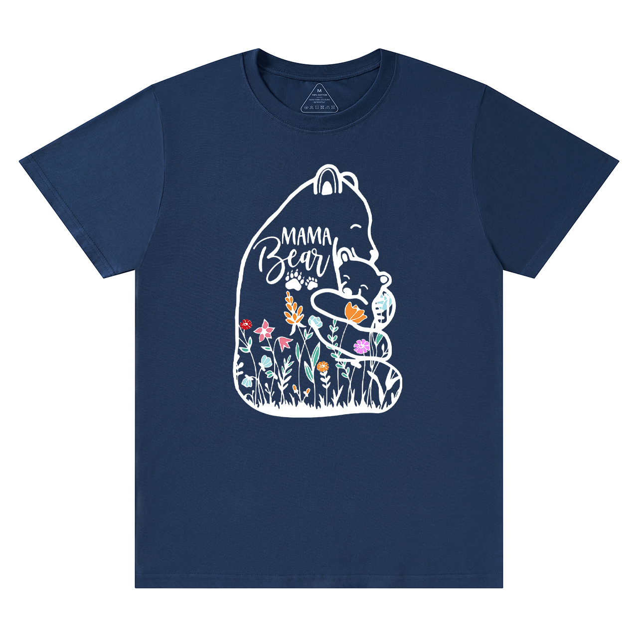 Cute Mama Bear And Baby With Wildflowers Tees