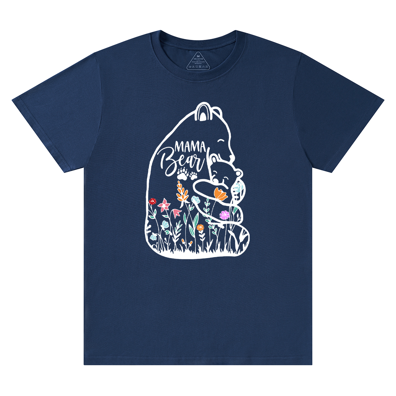 Cute Mama Bear And Baby With Wildflowers Tees