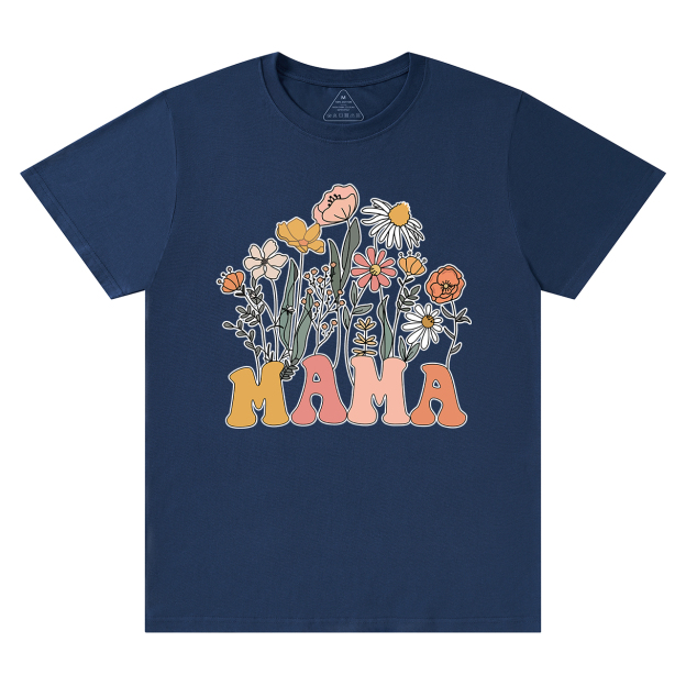 Retro Wildflowers New Mom Gift Shirt