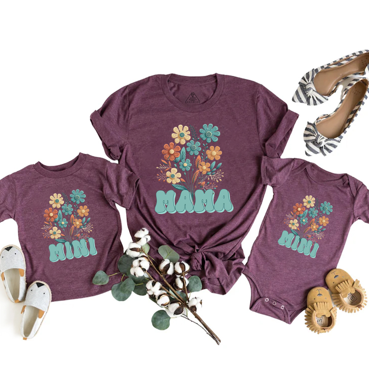 Mama Mini Floral Matching Tees