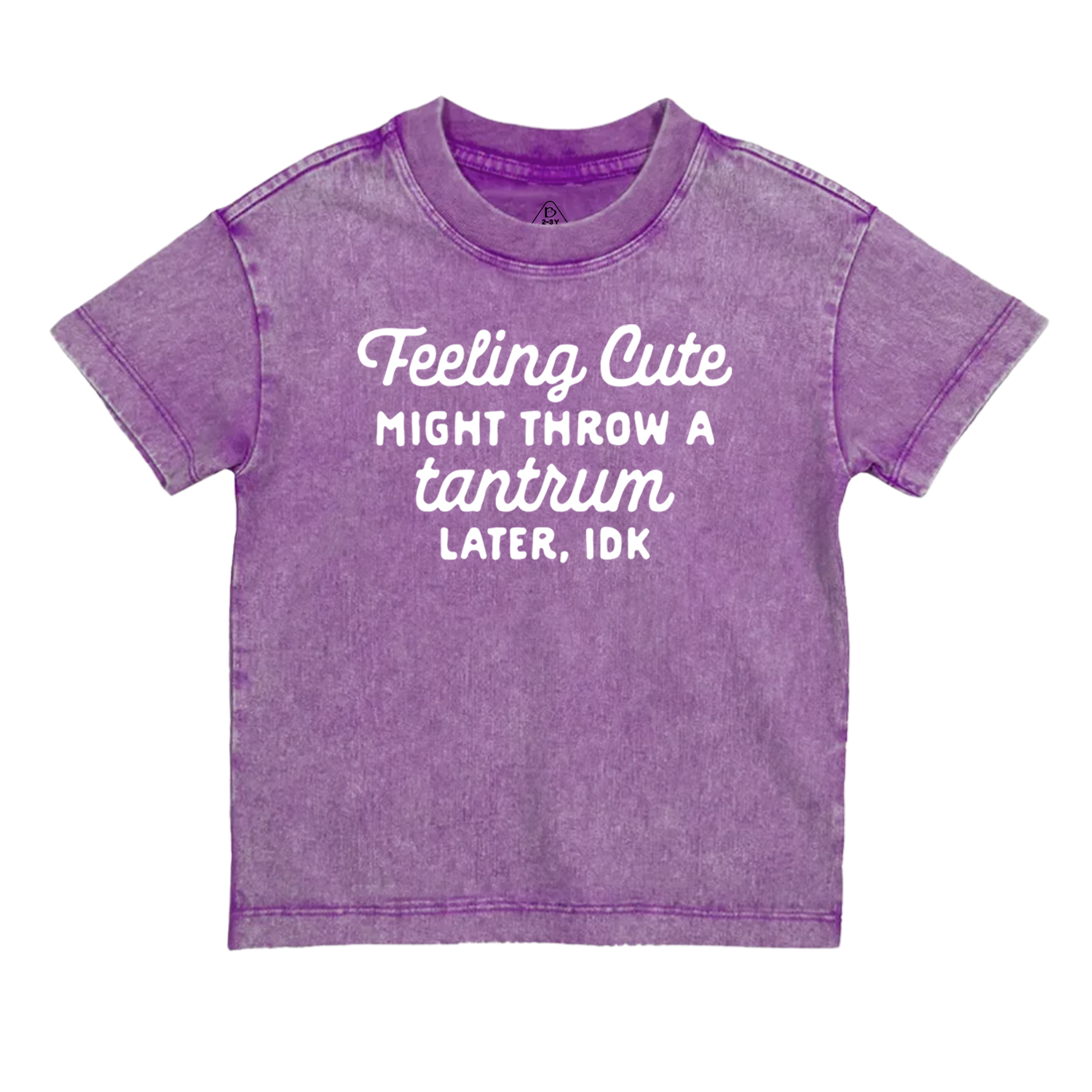 Feeling Cute Might Throw a Tantrum Later, idk Toddler&Kids Washed Tees      