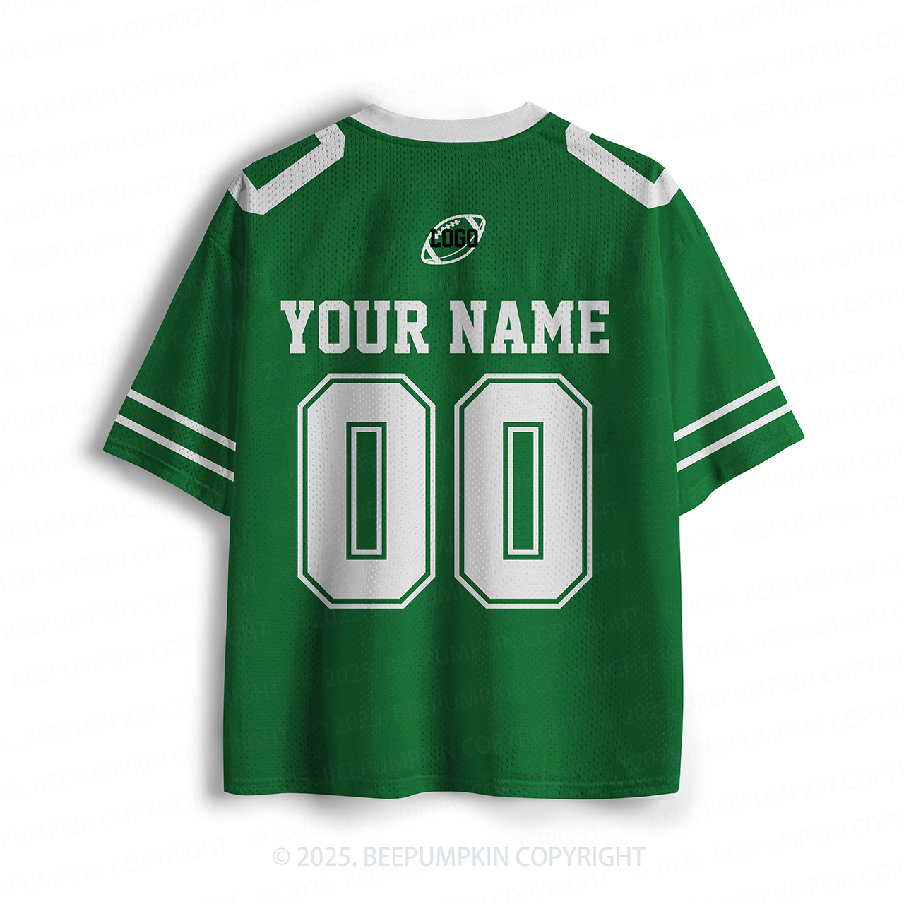 Personalized Team Name & Number Green Toddler&Kid's Sport Jersey Beepumpkin