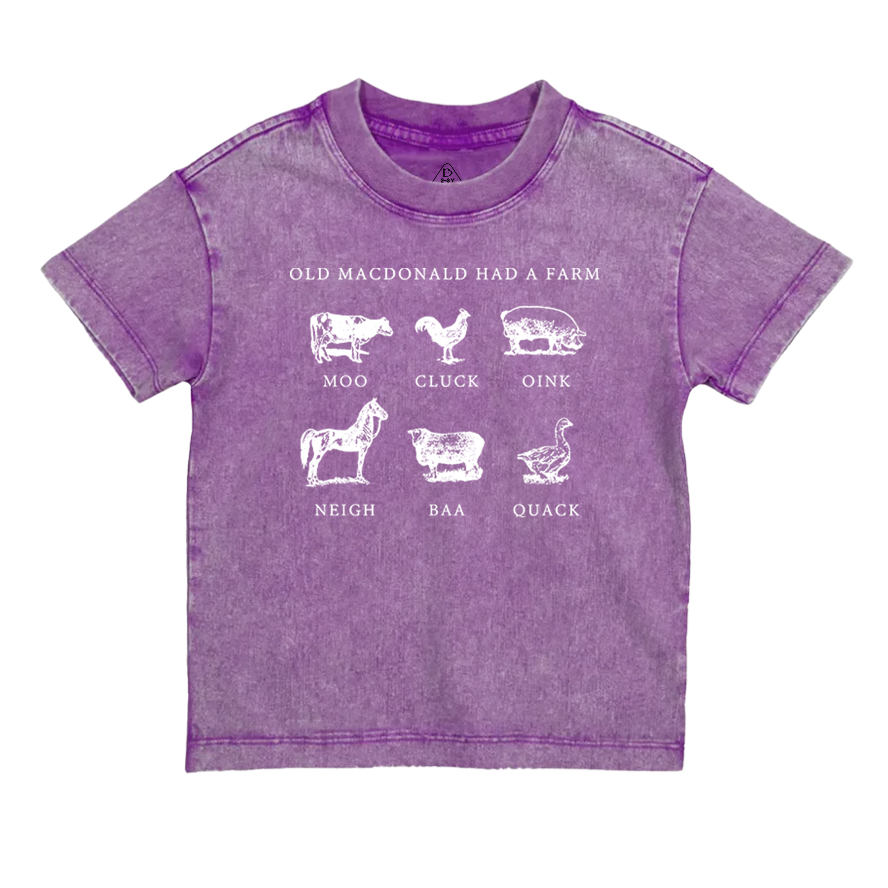 Had A Farm Kids Retro Natural Toddler&Kids Washed Tees