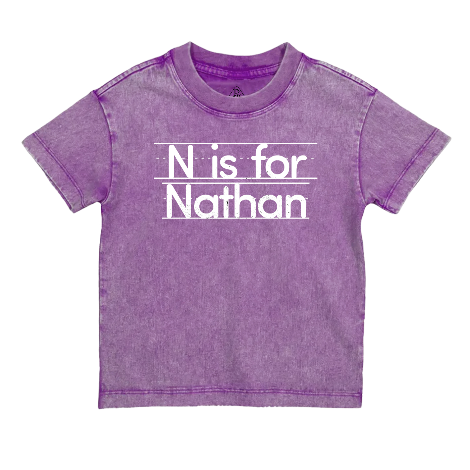 Custom Initial Back To School Toddler&Kids Washed Tees    