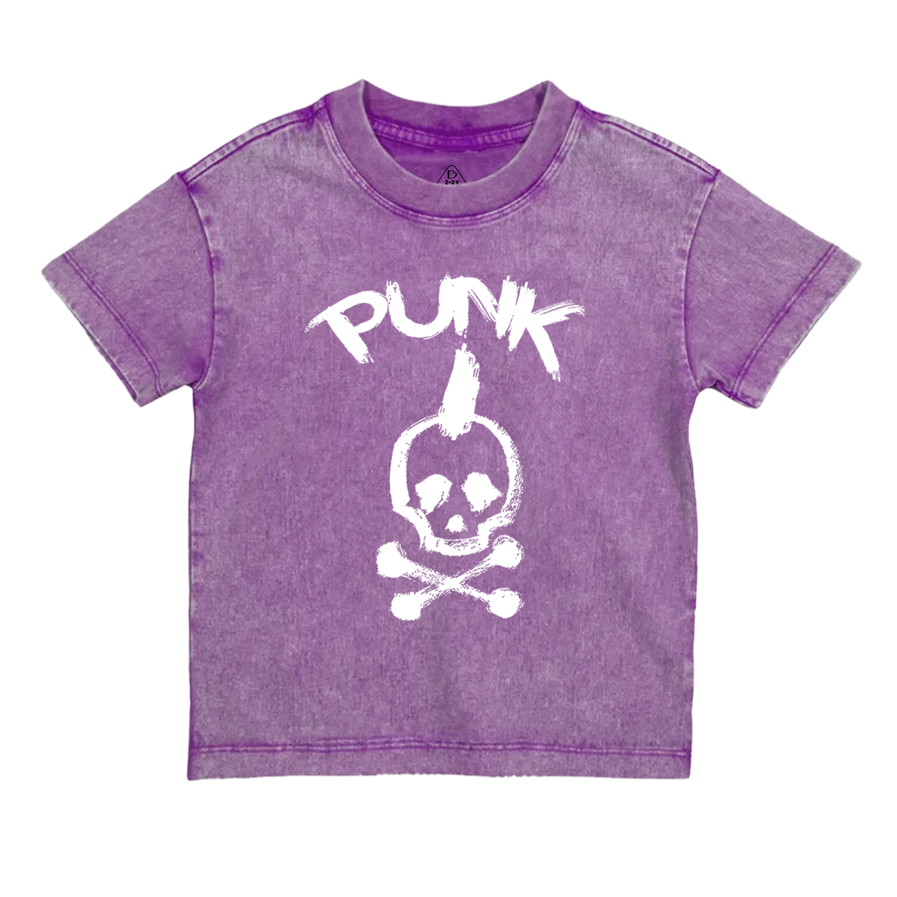 Punk Skull Toddler&Kids Washed Tees          