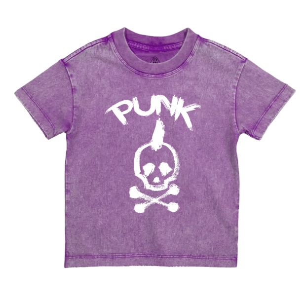 Punk Skull Toddler&Kids Washed Tees          