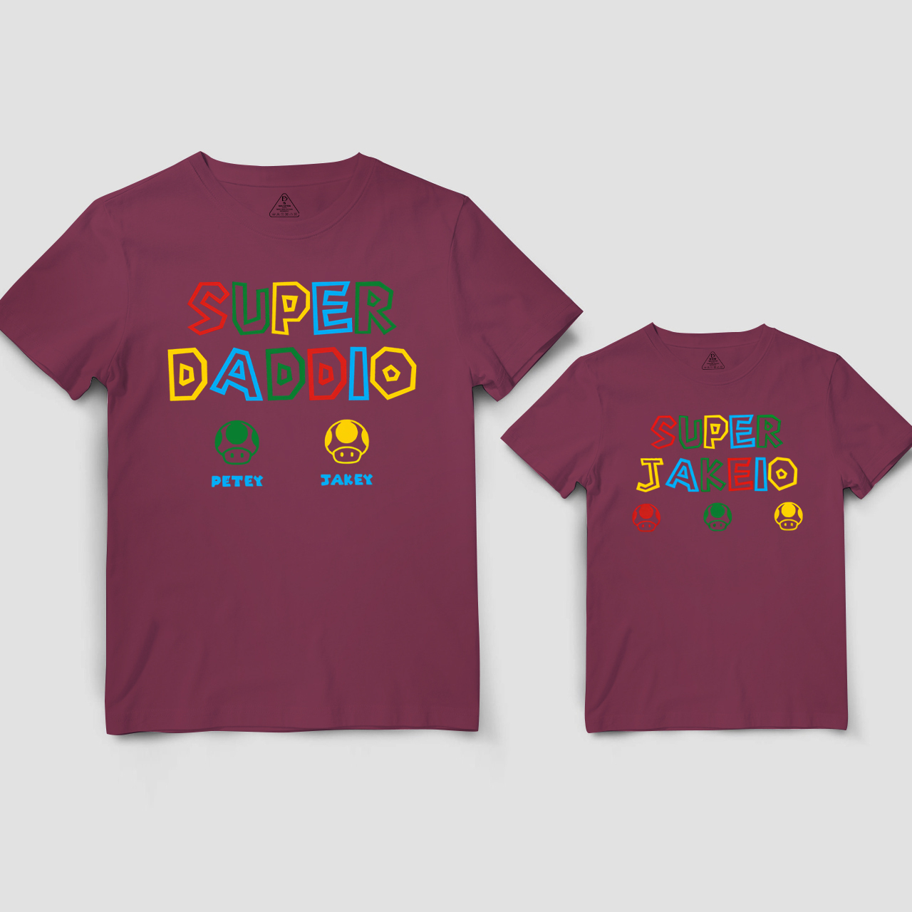 Personalized Super Daddio Dad&Me Matching Shirts