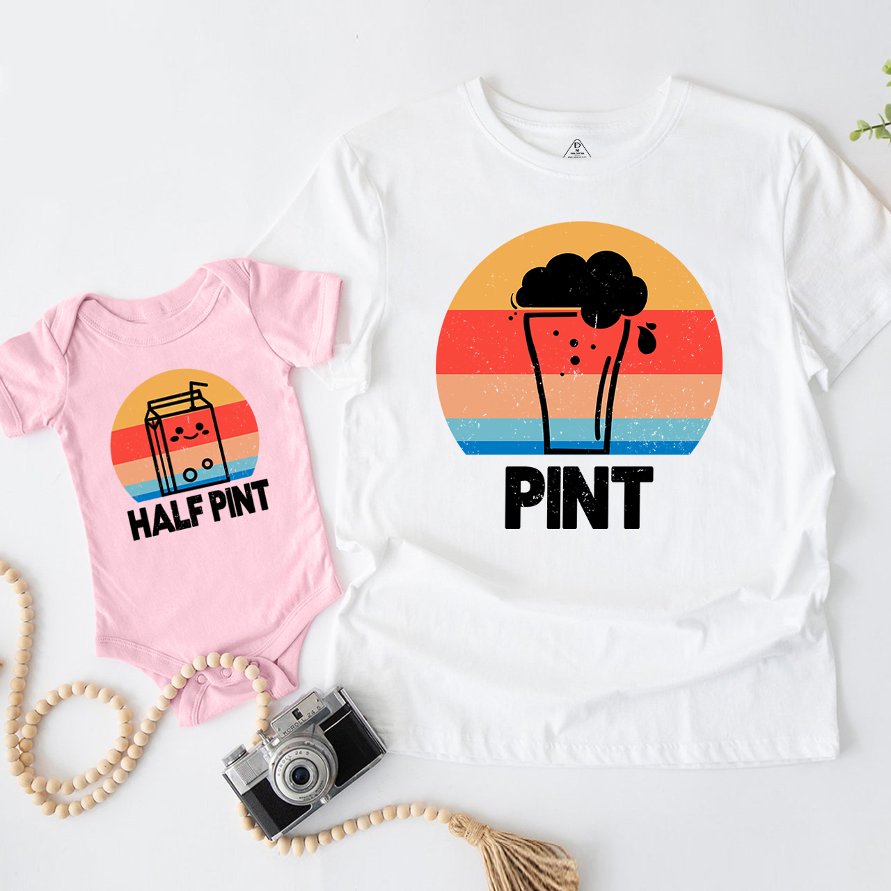 Dad Kid Matching Shirts-"Pint and Half Pint"