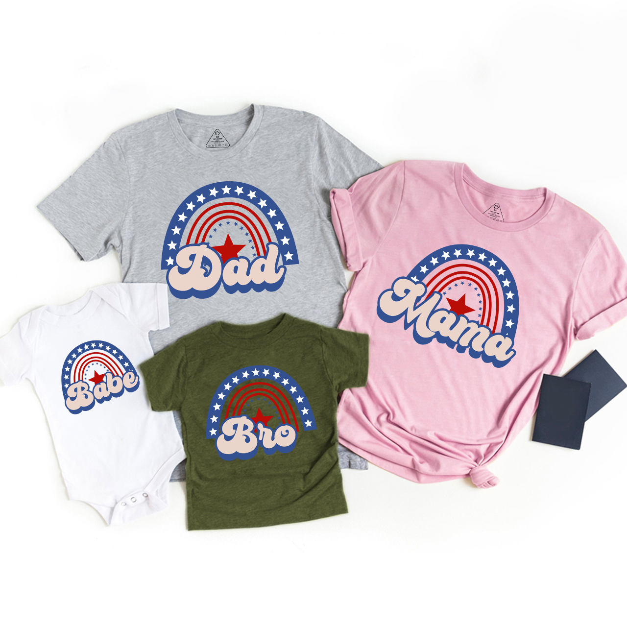 Personalized Mom Dad Baby 4th Of July Independence Day Family Matching Shirts