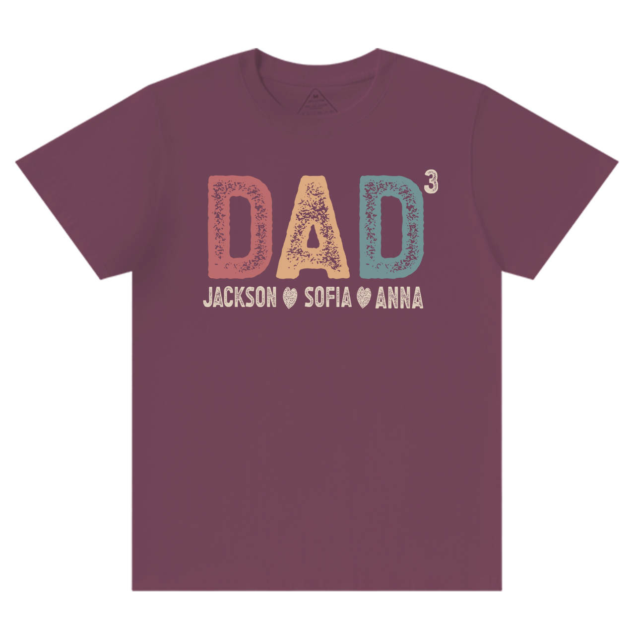 Personalized Dad Of Three T-shirt