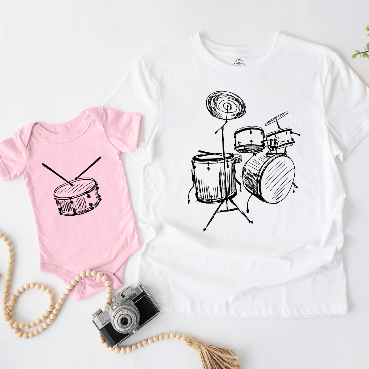 Drums & Drum Matching Dad and me Shirt
