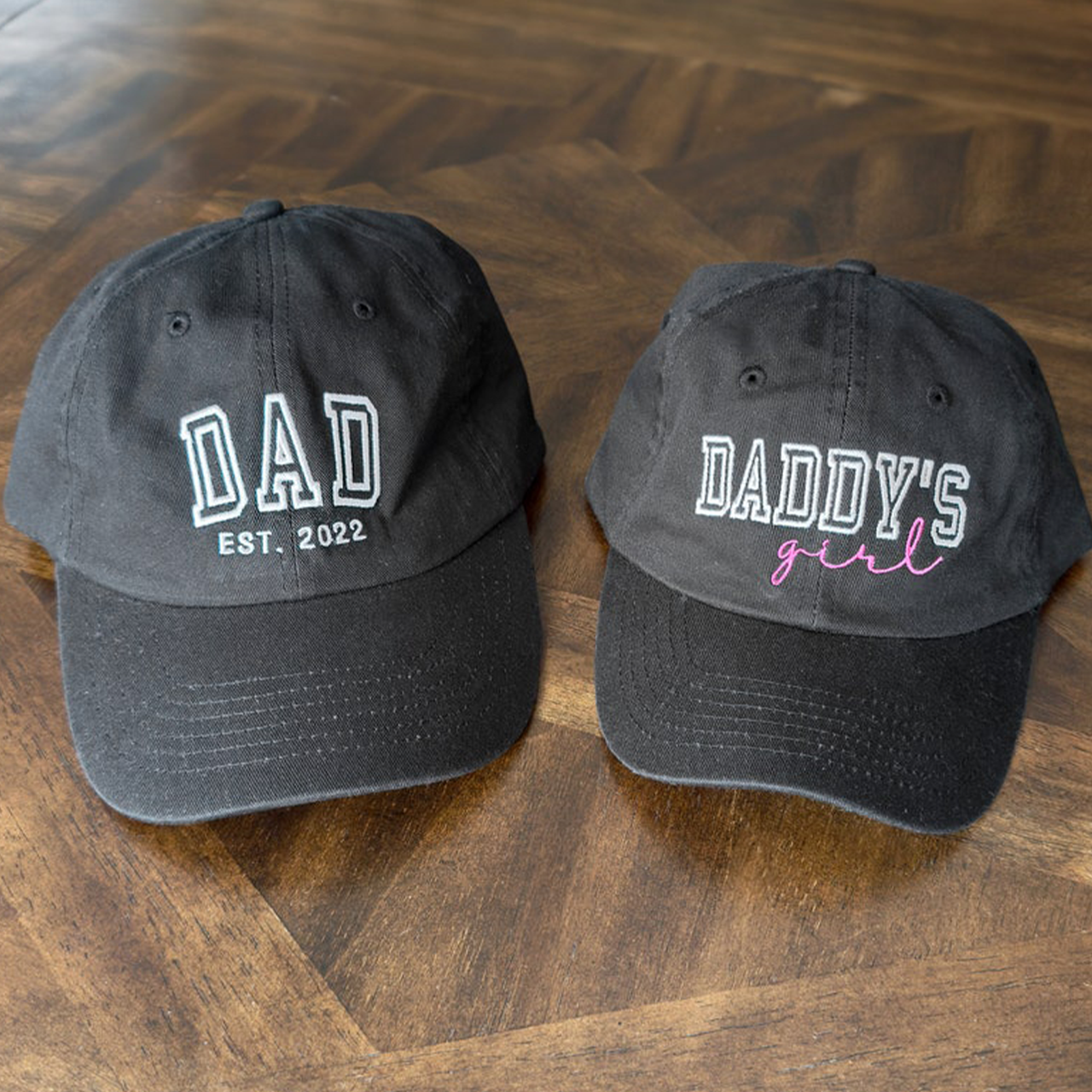 Daddy Daughter Embroidered Matching Baseball Cap
