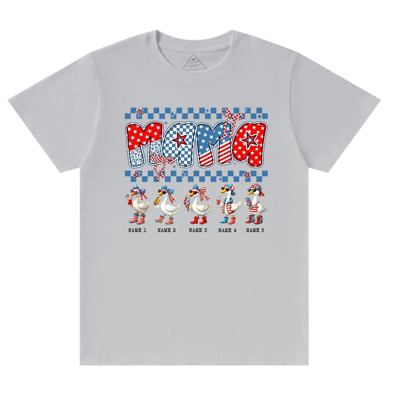 Personalized 4th Of July Mama Goose  T-Shirts