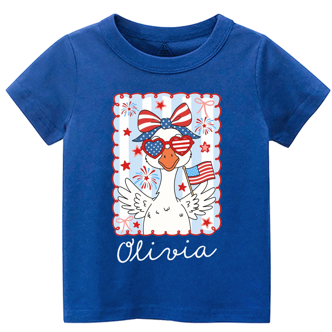 Personalized 4th Of July Goose Toddler&Kid's Tees Beepumpkin 