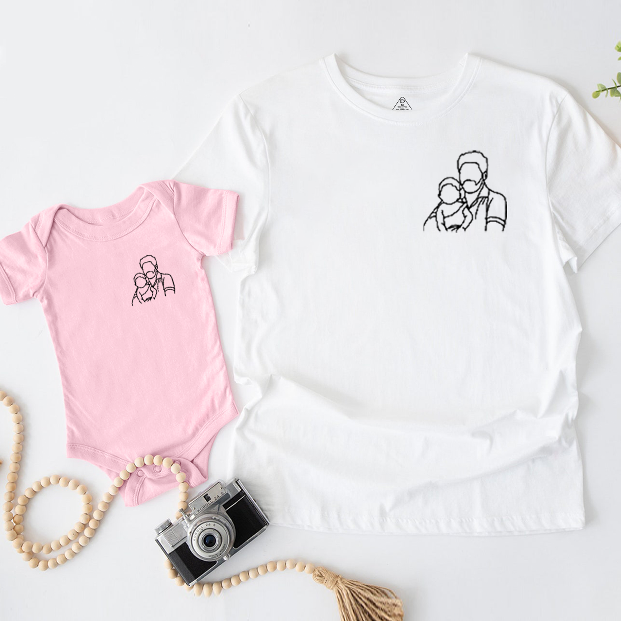 Custom Pocket Portrait from Photo Shirts For Dad And Me