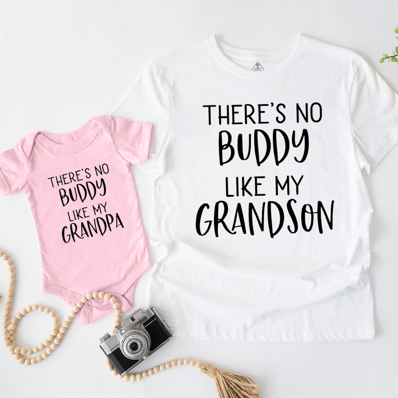 There's No Buddy Like My Grandson Grandpa&Grandson Matching Shirts
