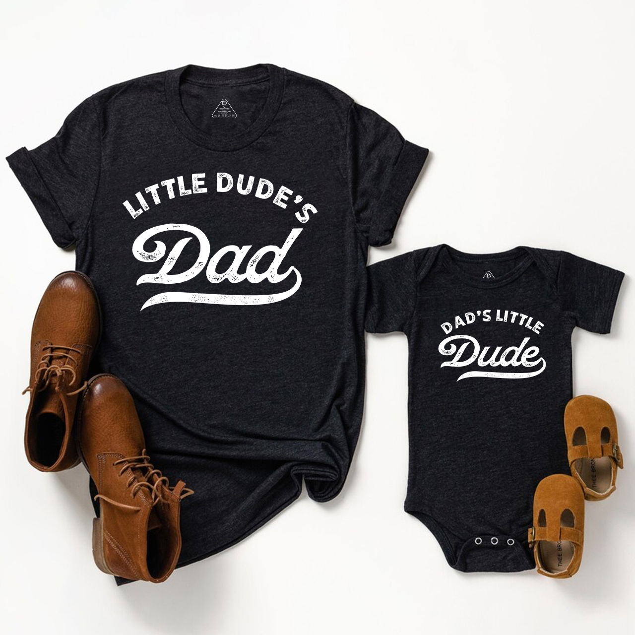 Little Dude's Dad&Dad's Little Dude Matching Tees For Dad&Me