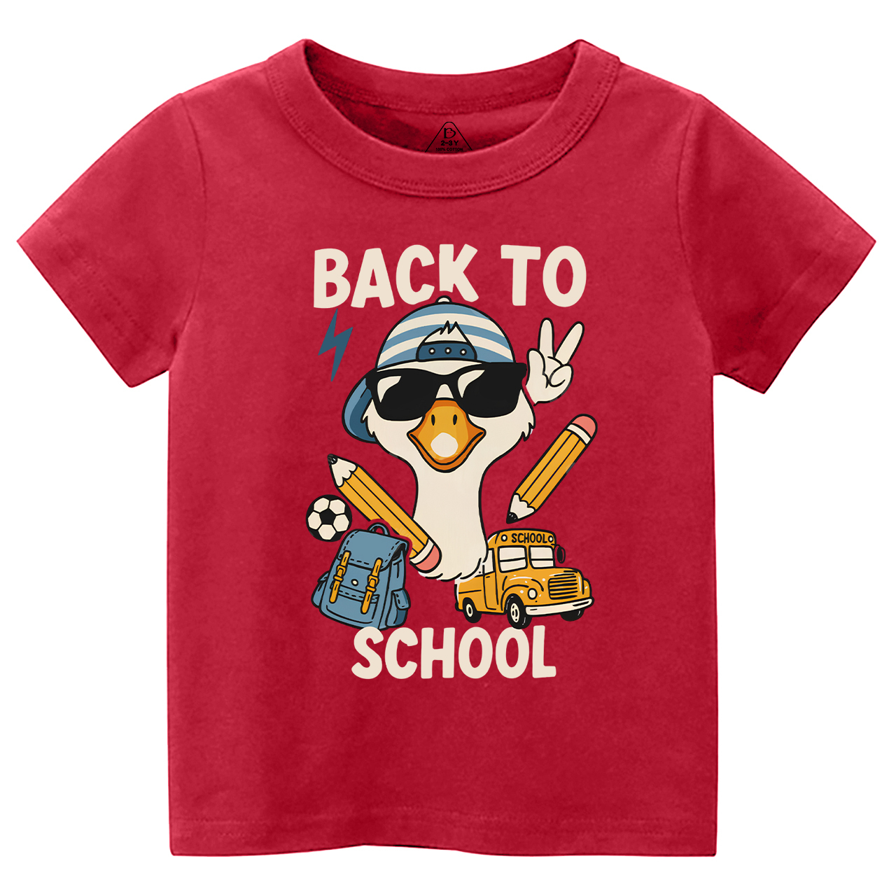 Back To School Goose Toddler&Kid's Tees Beepumpkin