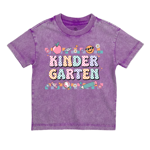 Personalized Lattice Grade Toddler&Kids Washed Tees
