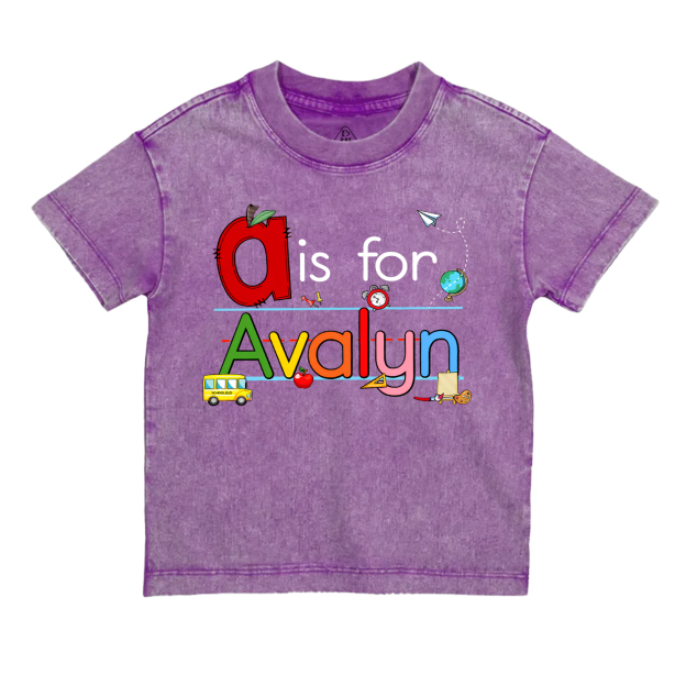 Personalized Color Name Toddler&Kids Washed Tees