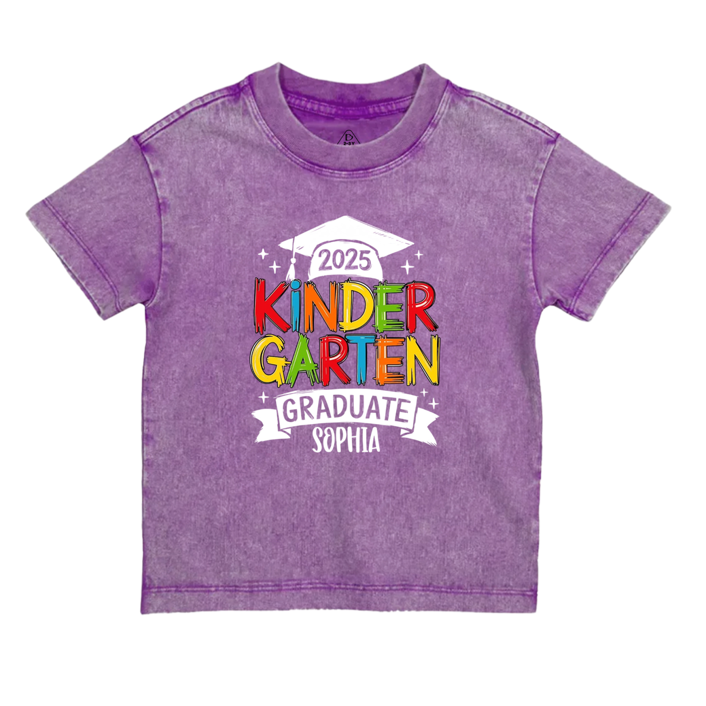 Personalized Kindergarten Graduation Toddler&Kids Washed Tees