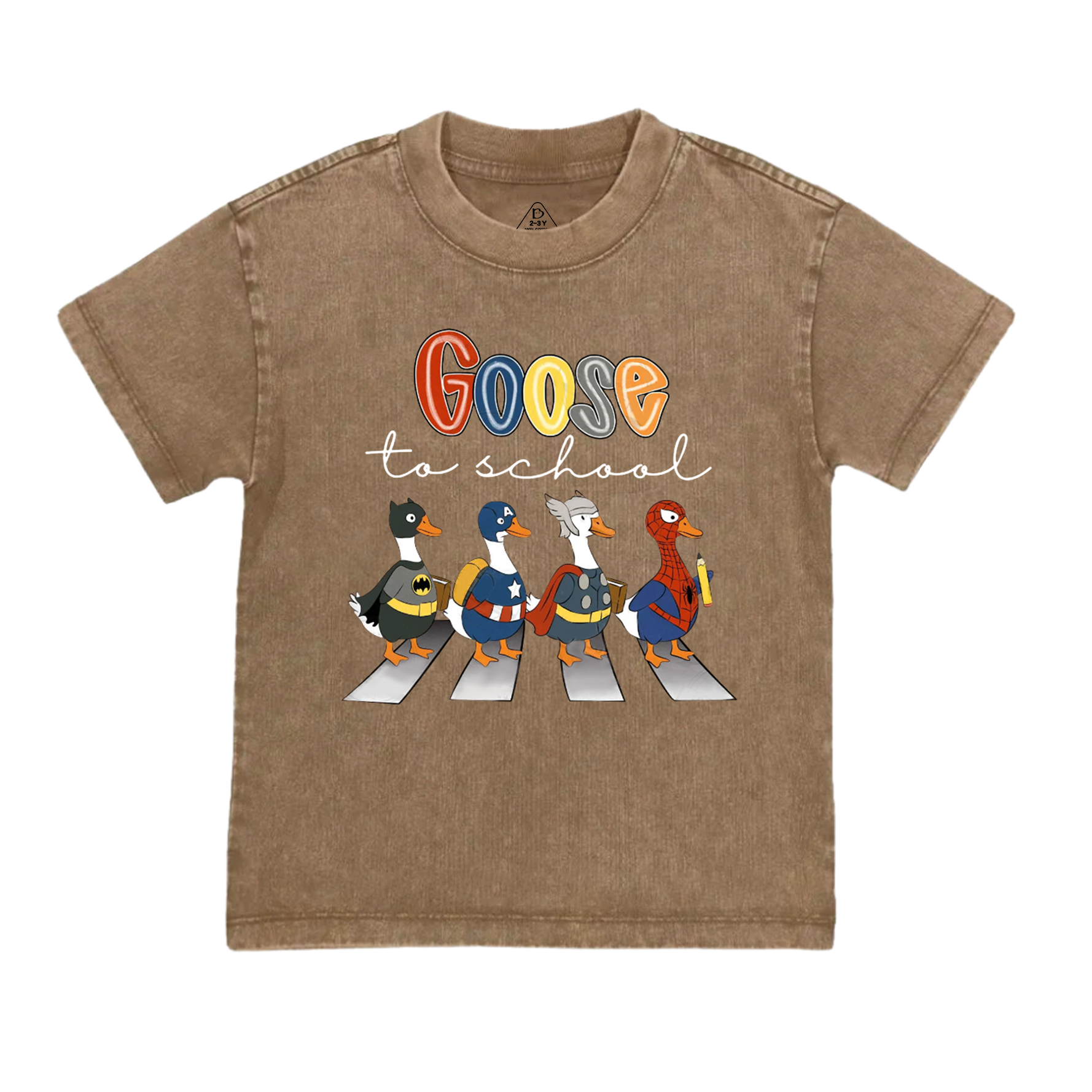 Goose To School Toddler&Kids Washed Tees