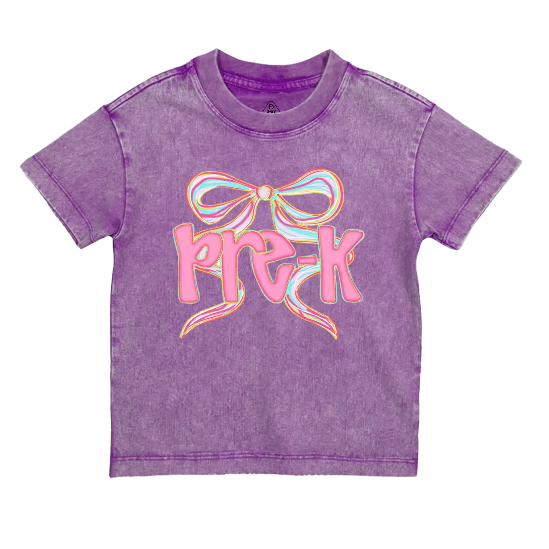 Personalized Bow Grade Toddler&Kids Washed Tees