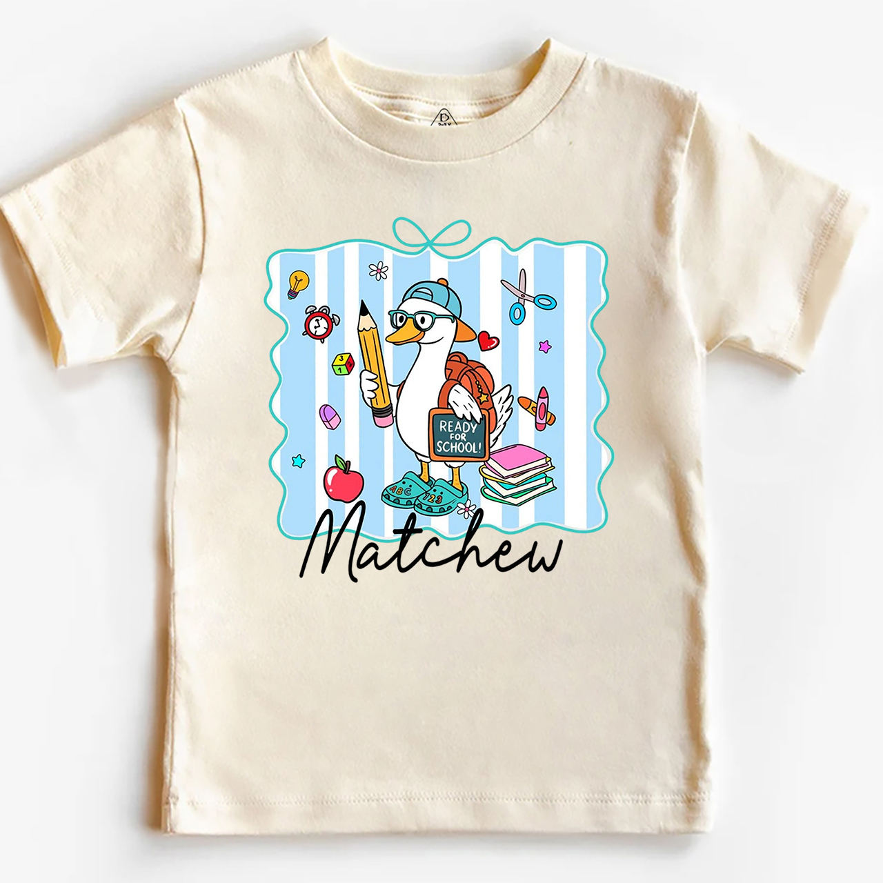 Personalized Boy Girl School Goose Toddler&Kid's Tees Beepumpkin