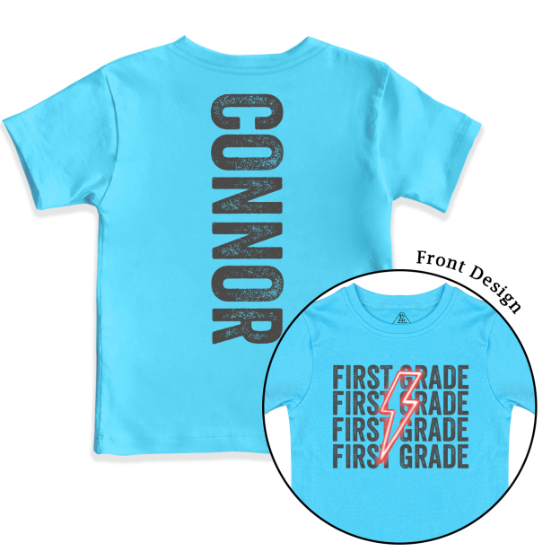 Personalized Lightning Kid Name Toddler&Kid's Tees Beepumpkin