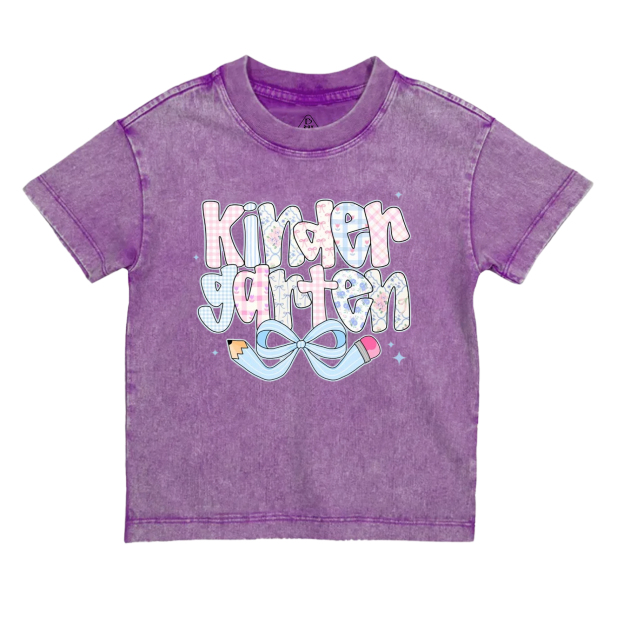 Personalized Pencil bow Grades Toddler&Kids Washed Tees