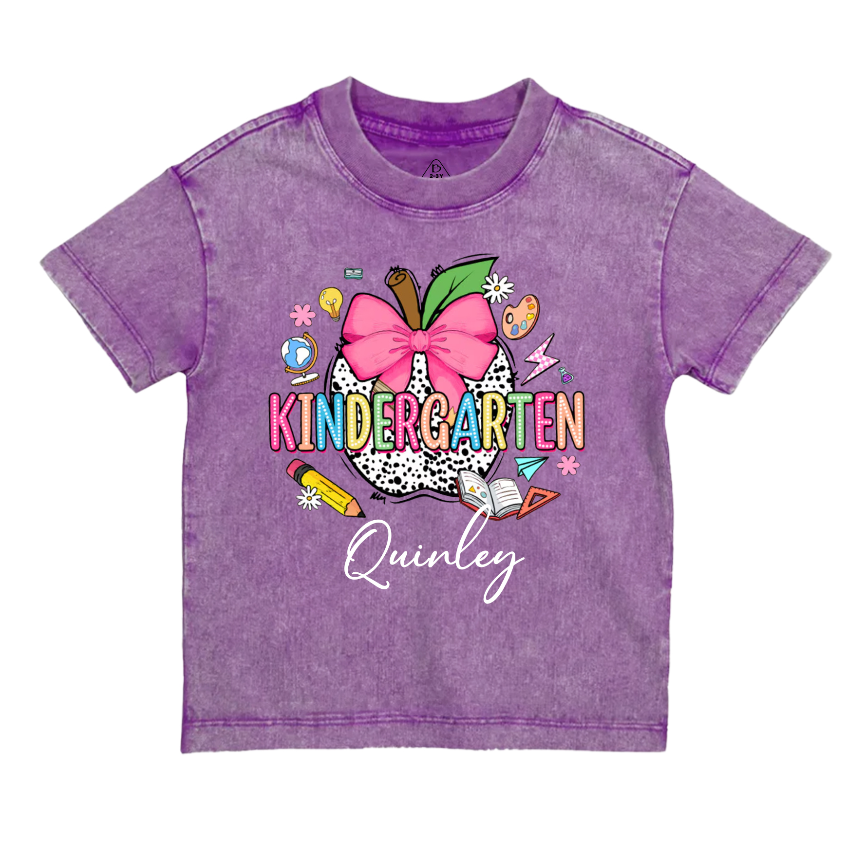 Personalized Grade Gift Pack Toddler&Kids Washed Tees