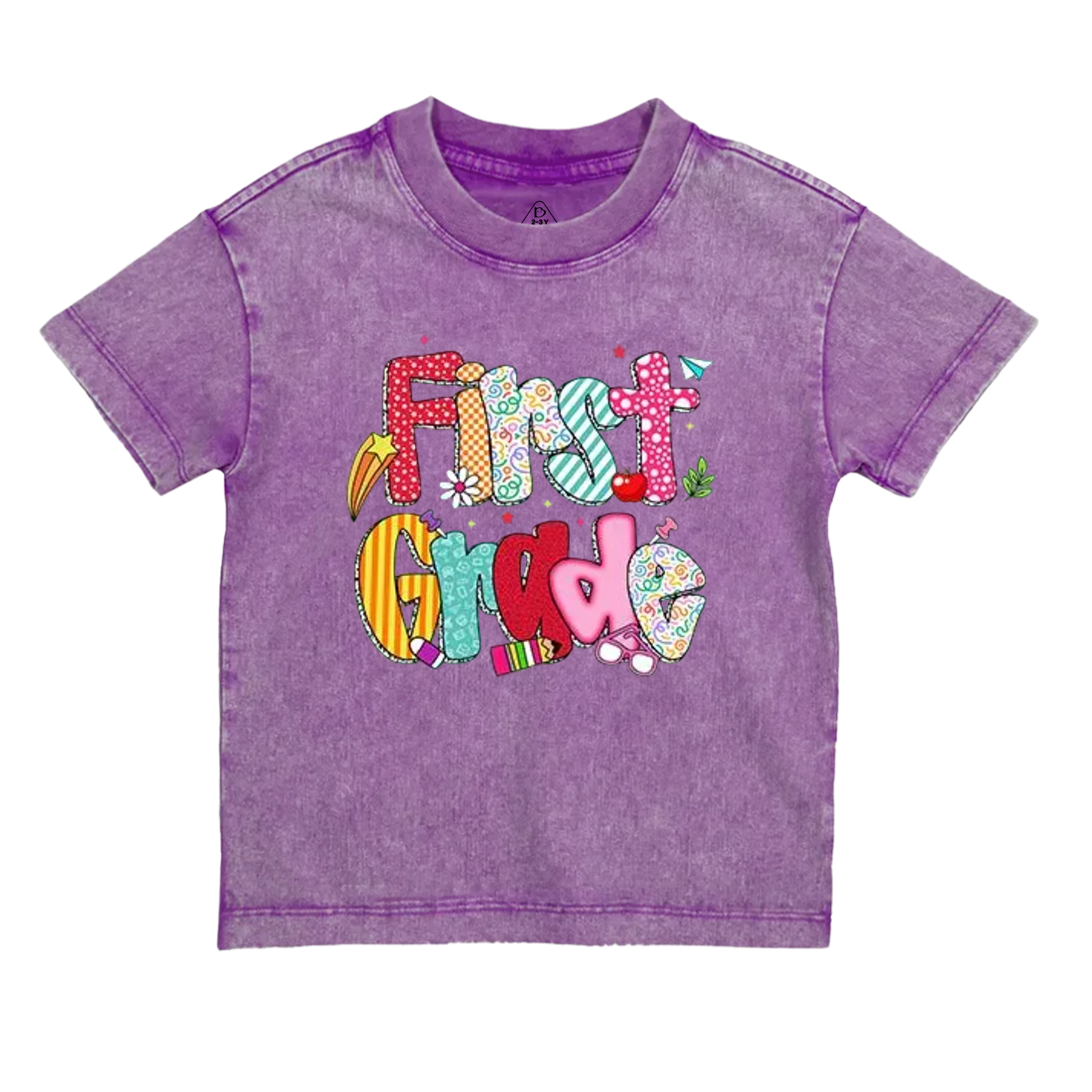 Personalized Colorful School Adventures Toddler&Kids Washed Tees